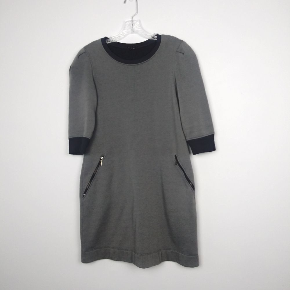 Theory Gray Dress with Black Accents